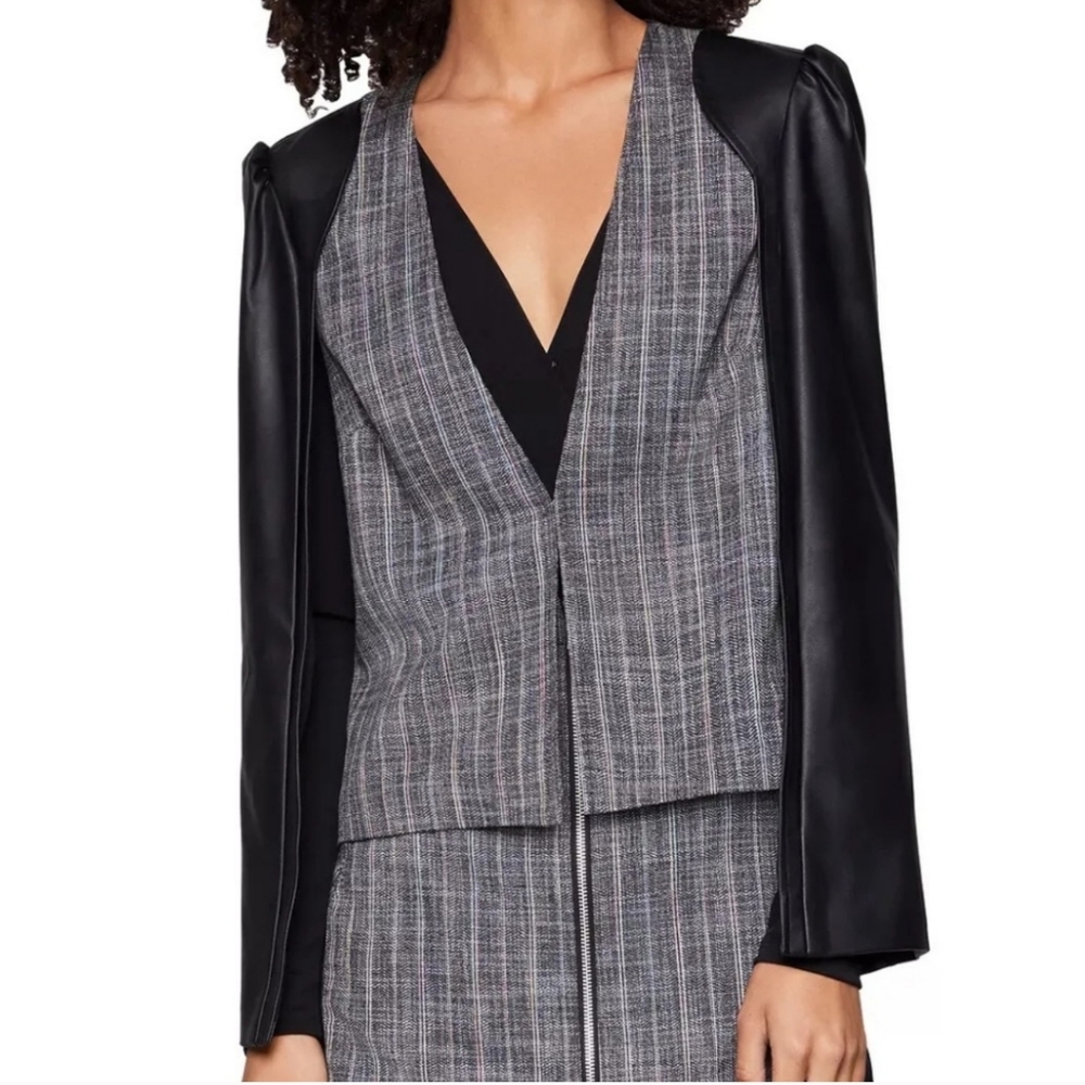 BCBG Leather Cape